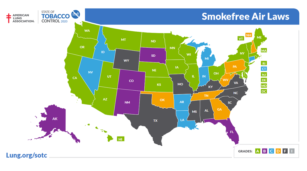 Smokefree Air Laws | State Of Tobacco Control | American Lung Association